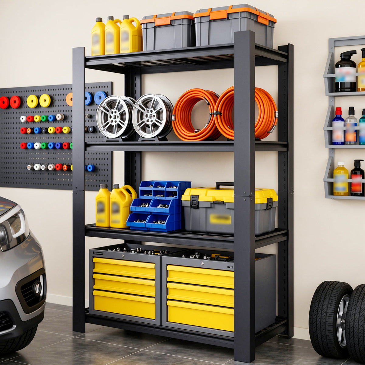60"H 4-Tier Adjustable Heavy Duty Shelving Rack