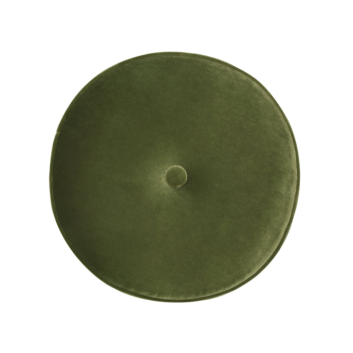 Riley 16" Round Footstool Ottoman, Olive