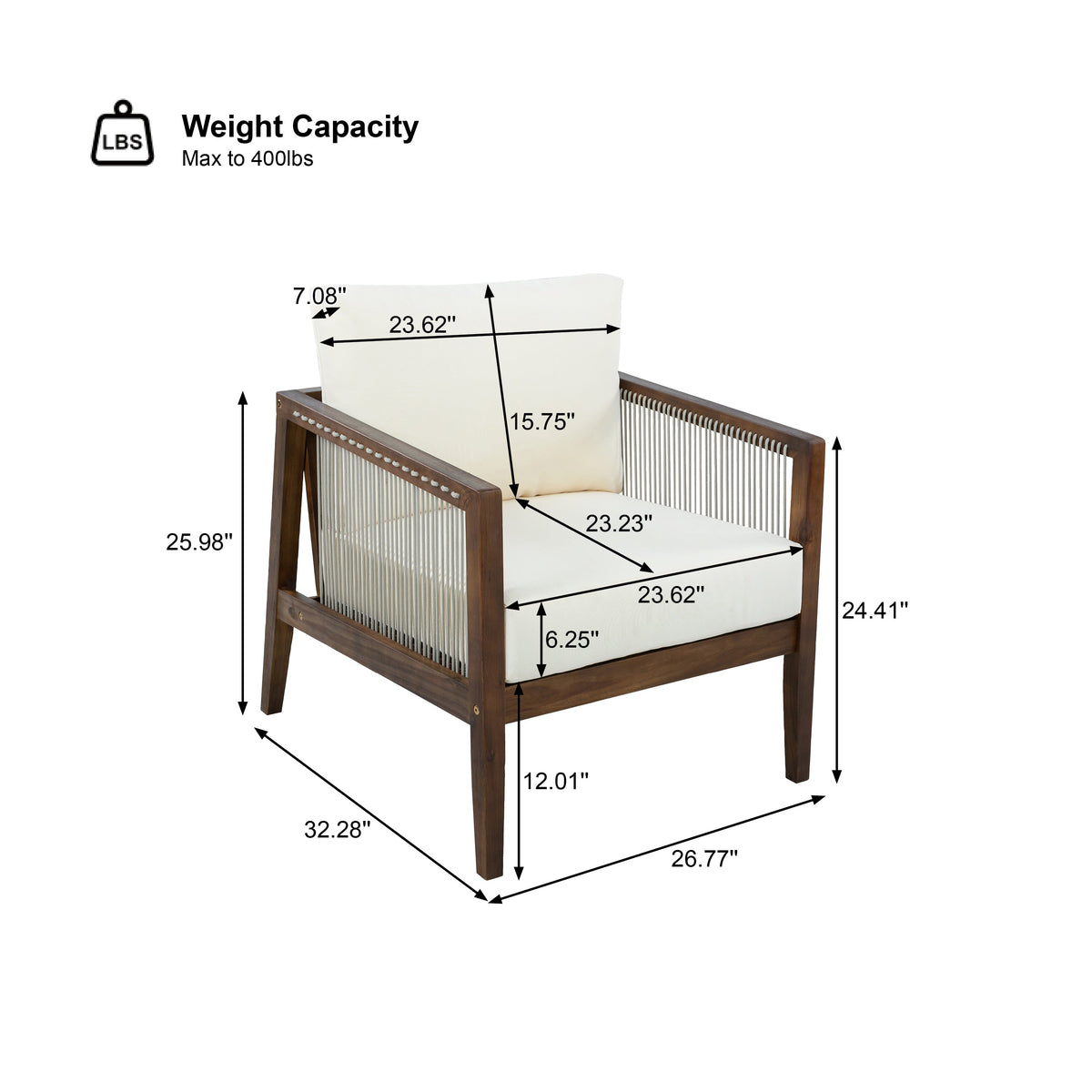 Outdoor Club Chairs (Set of 2)