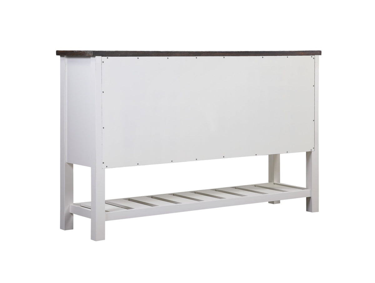 Brown and Antique White Sideboard