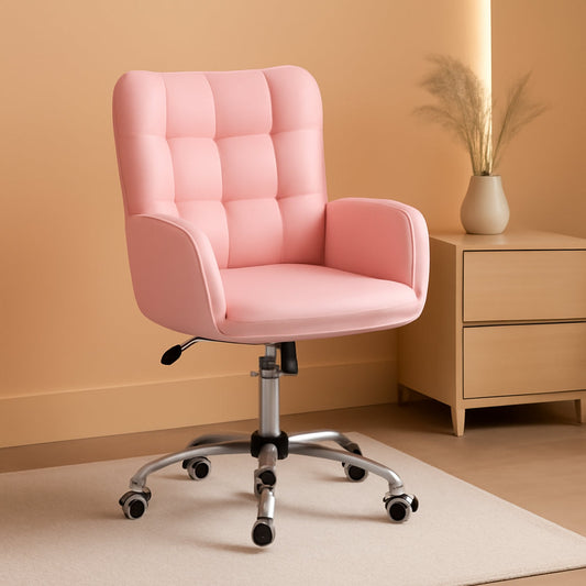 Pink Ergonomic Office Chair With Adjustable Height