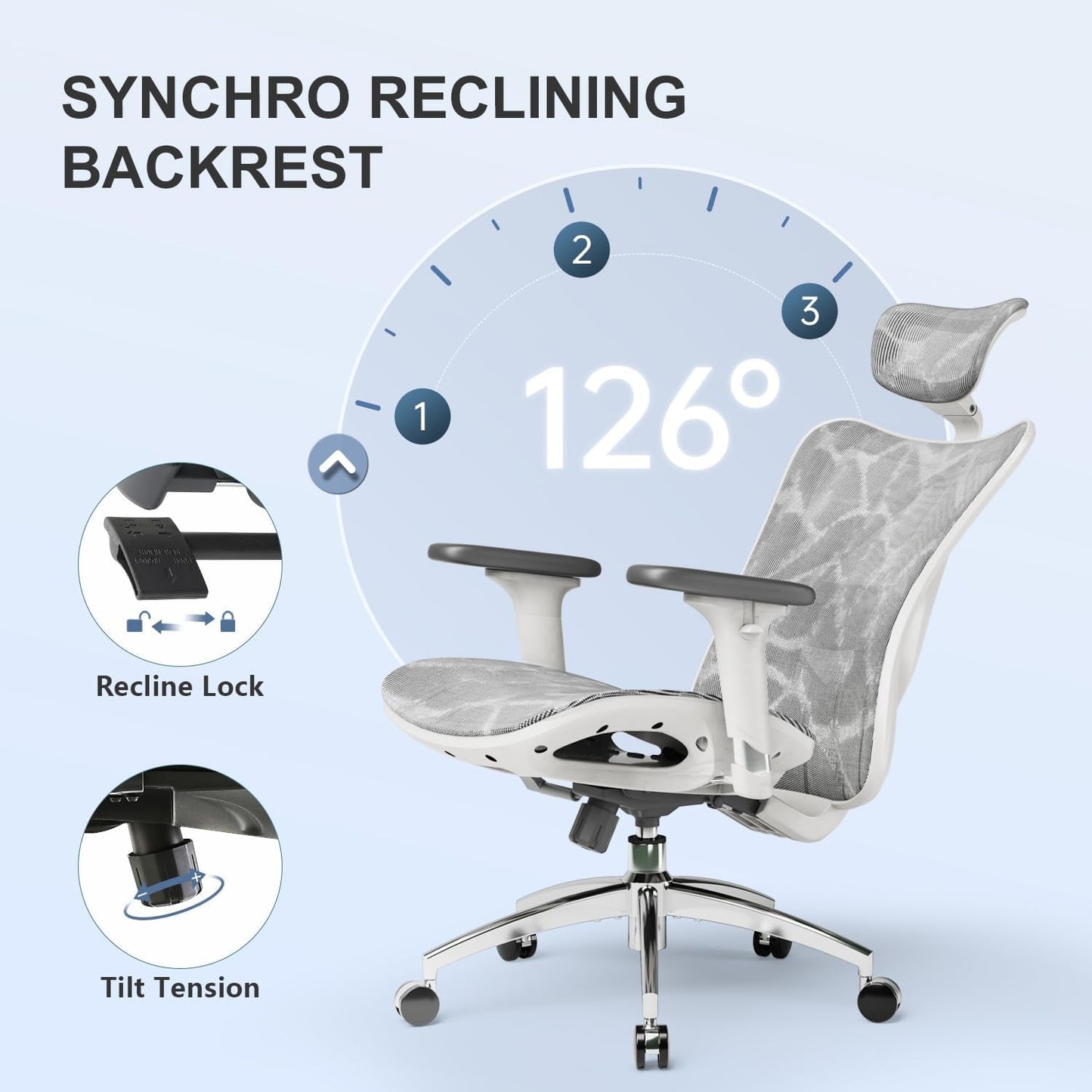 M57 Ergonomic Office Chair With 3 Way Armrests Lumbar