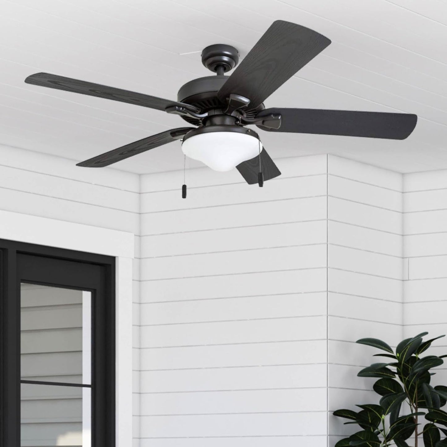Belmar 52 Inch Bronze Damp Rated Ceiling Fan LED Light