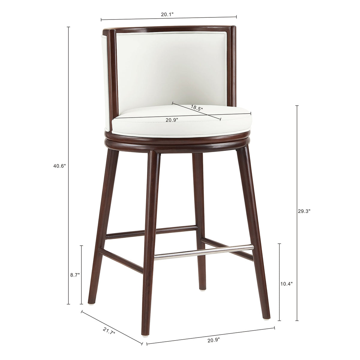 Evalyn Wood Upholstered Barstool