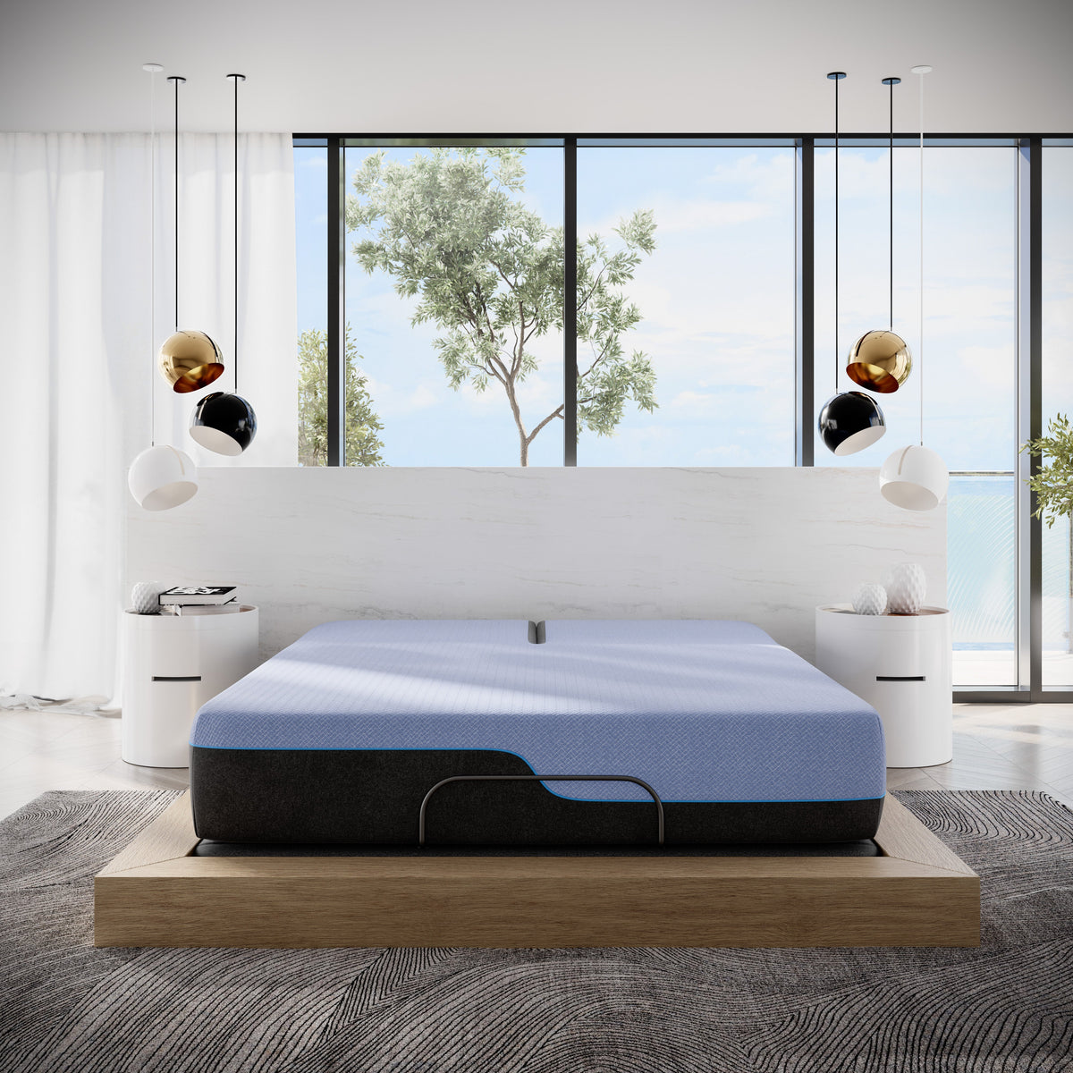 Bridgevine Home 12 Inch Refresh Flex Head Hybrid Mattress, King Size