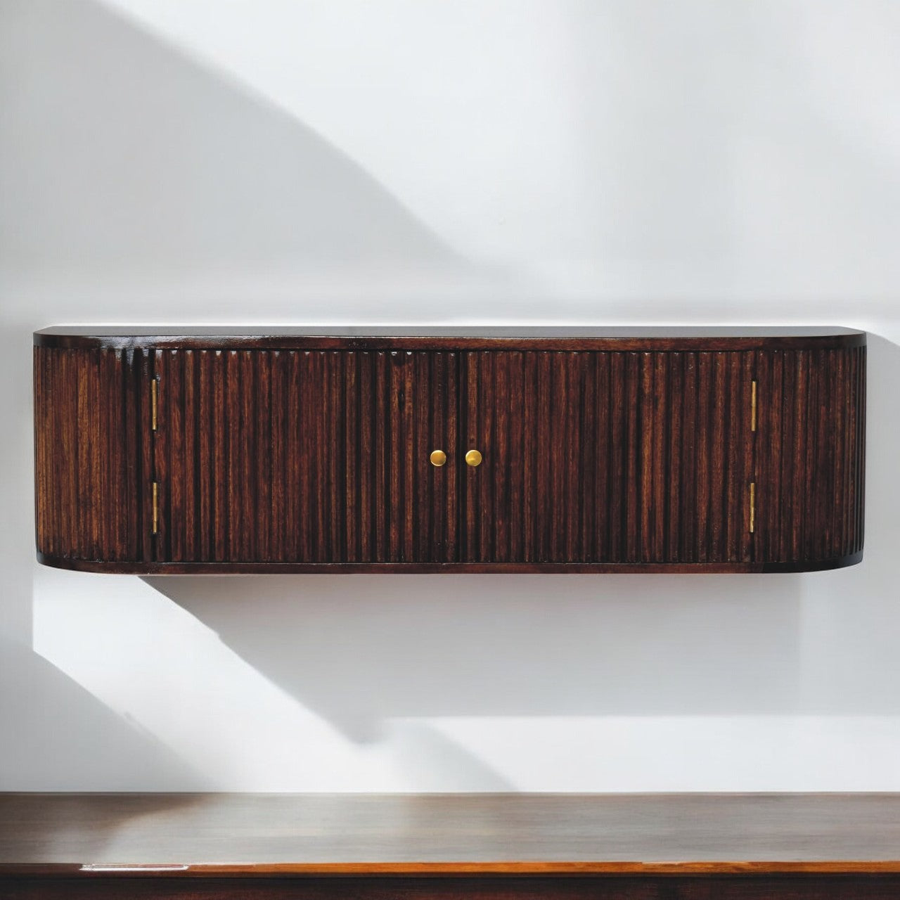 Solid Wood Chunky Chestnut Floating Bedside