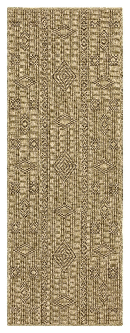 Earth GC_NTL1002 Jute/Mocha 2 ft. 7 in. x 7 ft. 3 in. Indoor/Outdoor Area Rug