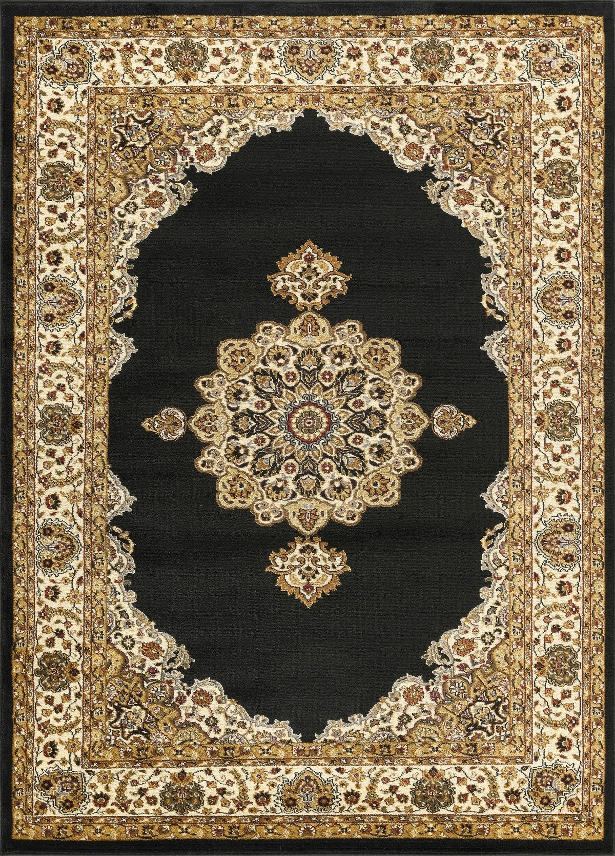 Classic GC_VIN5010 Black Area Rug