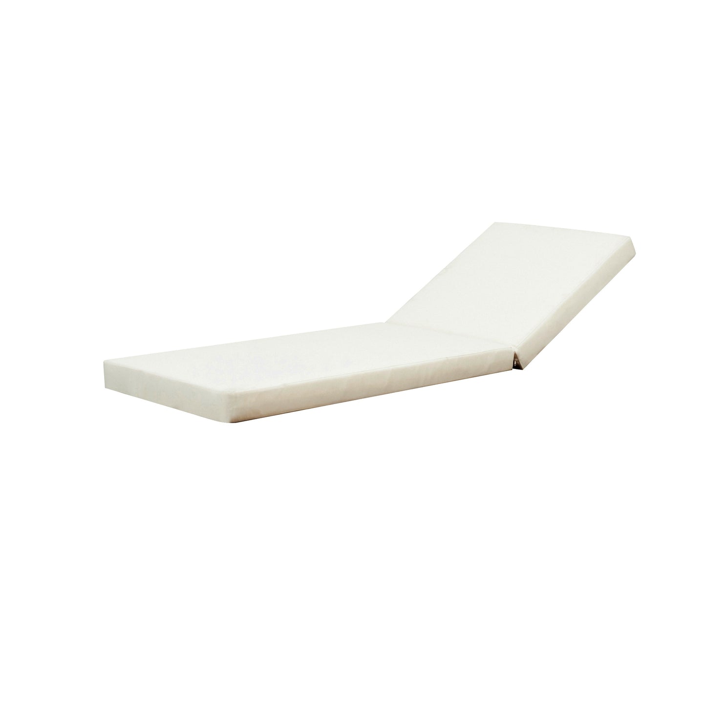 Acacia Wood Chaise Lounge with Cushion - Teak Finish