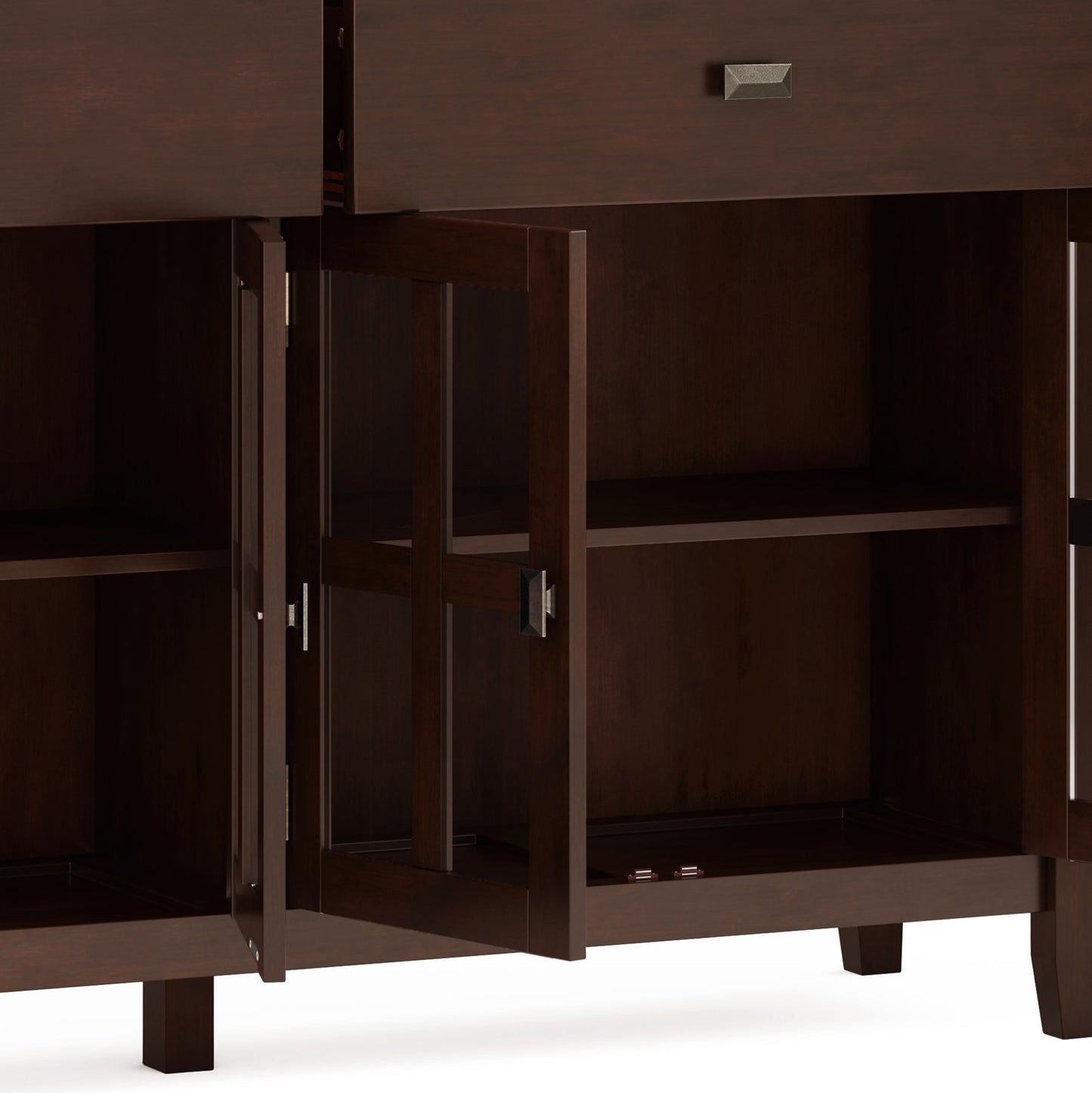 Artisan Solid Wood Large 4 Door Sideboard Buffet in Russet