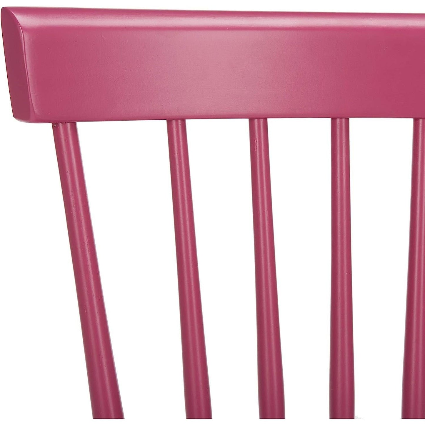 Raspberry Pink Spindle Side Chair Set of 2 Solid Oak