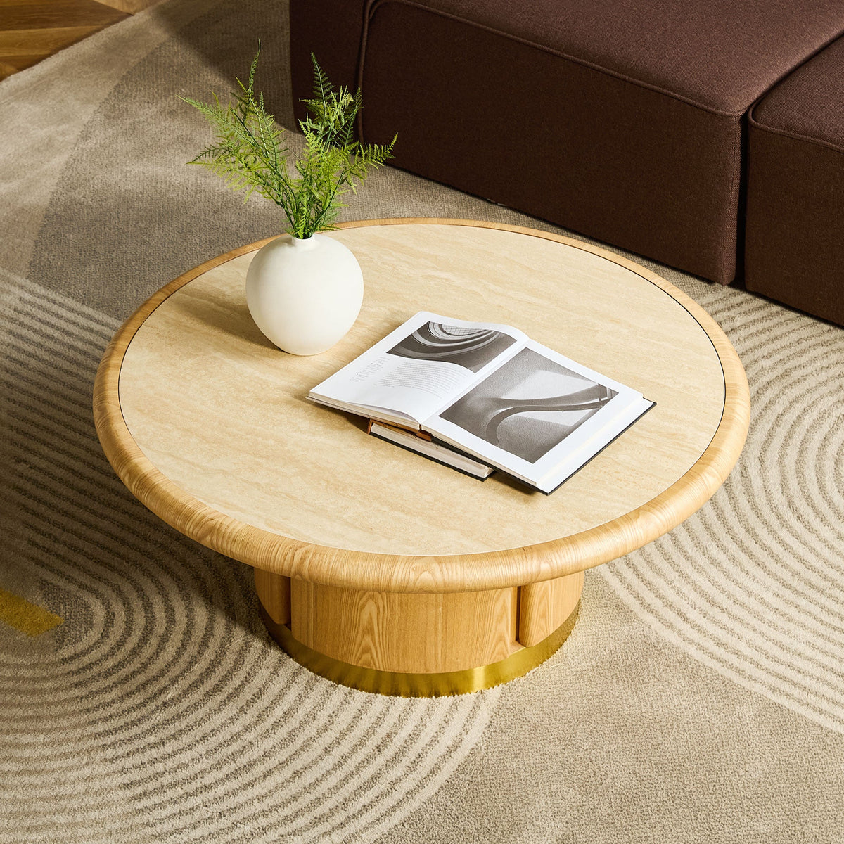 35.43 Inch Round Coffee Table