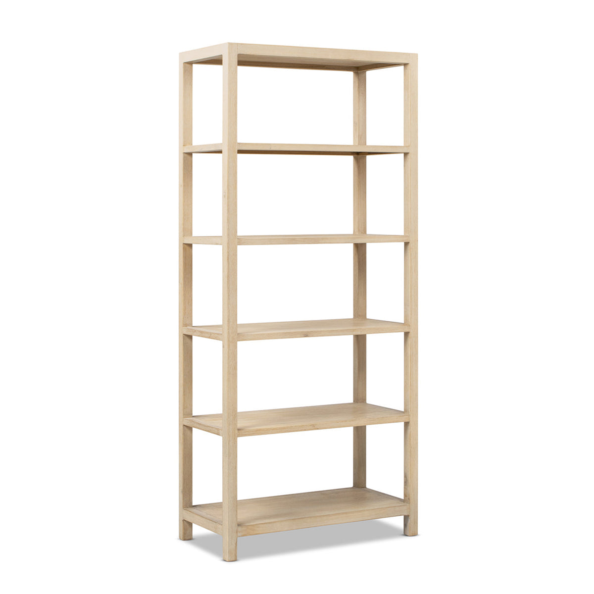 Ellis 71" Reclaimed Wood 5-Shelf Open Frame Bookcase