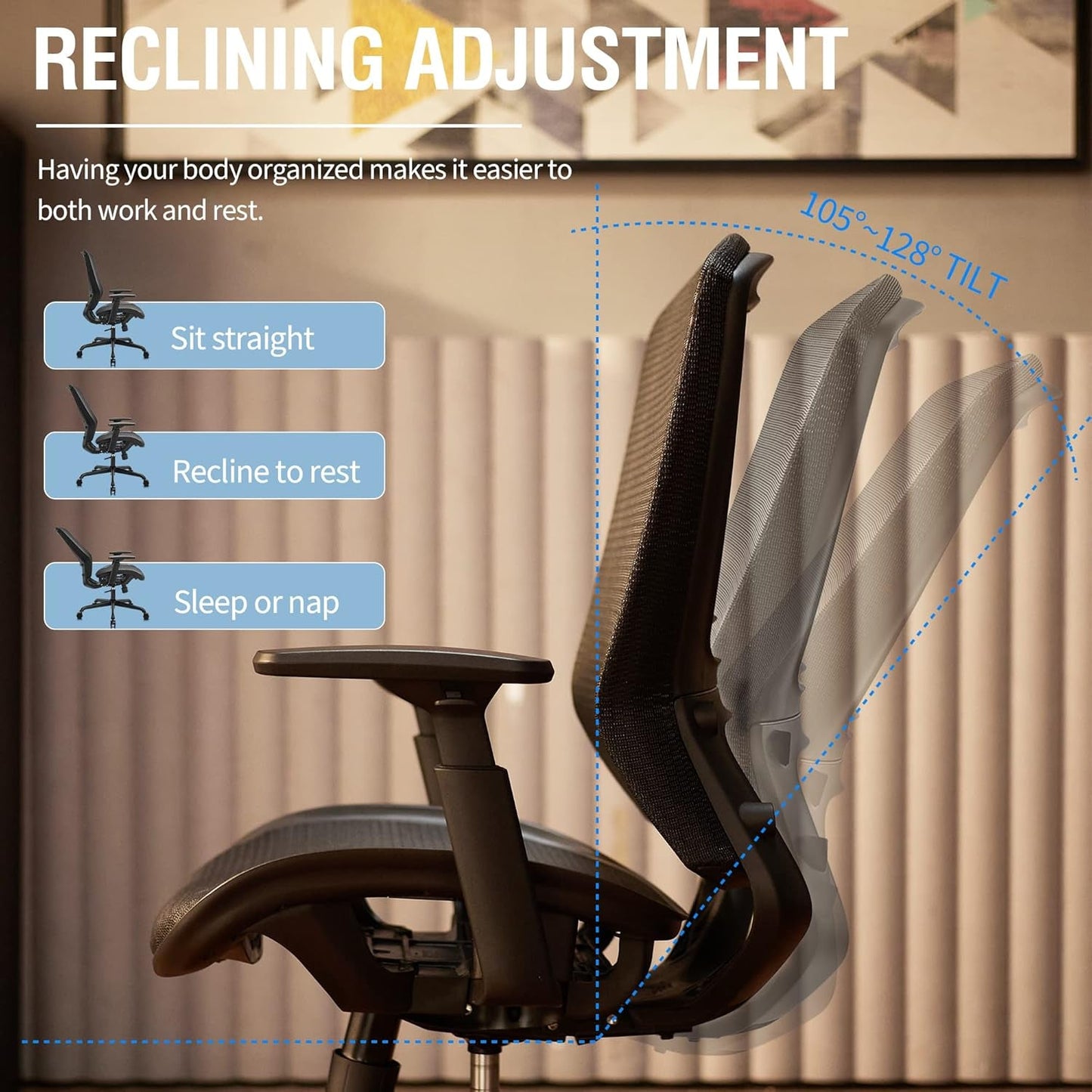 Ergonomic Mesh Office Chair With Adjustable Lumbar Support