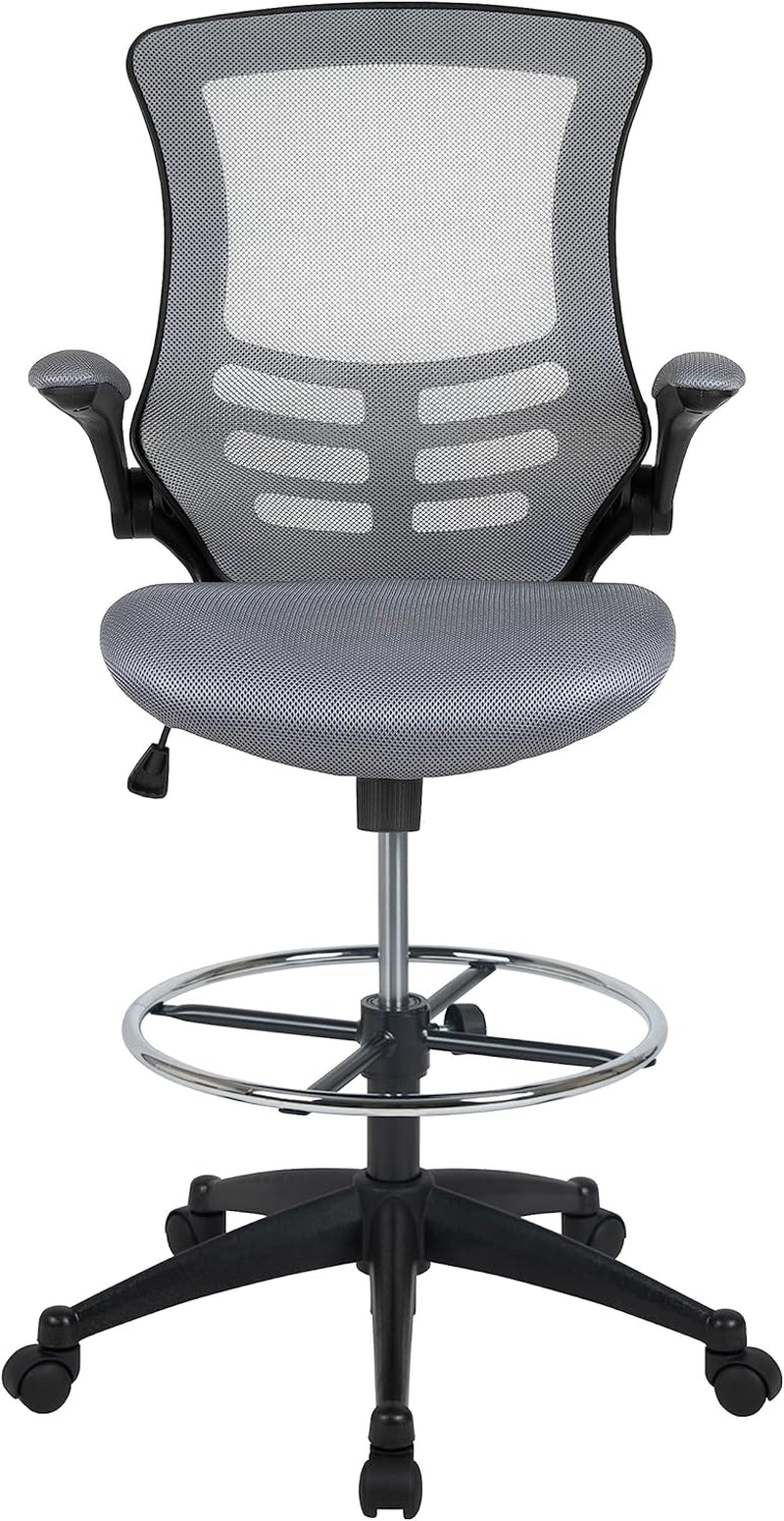 Kelista Mid Back Swivel Office Chair With Height Adjustable Dark Gray Mesh
