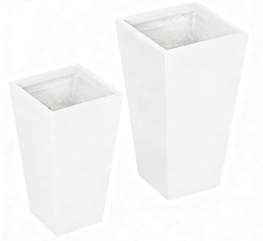 Flower Pots 2-Pack Outdoor Planter Set with Drainage Holes