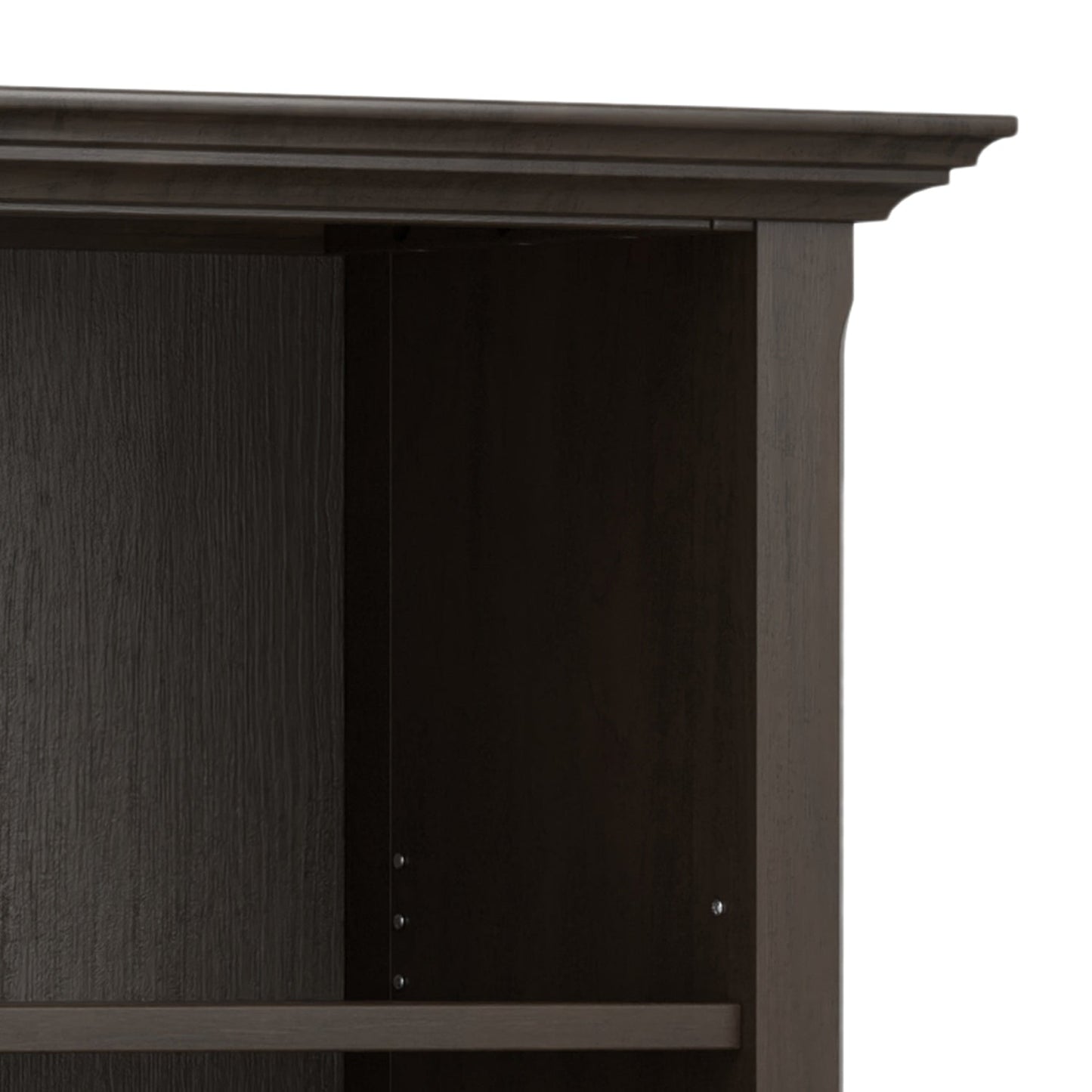 Amherst 24 Inch Solid Wood 5 Shelf Bookcase in Hickory