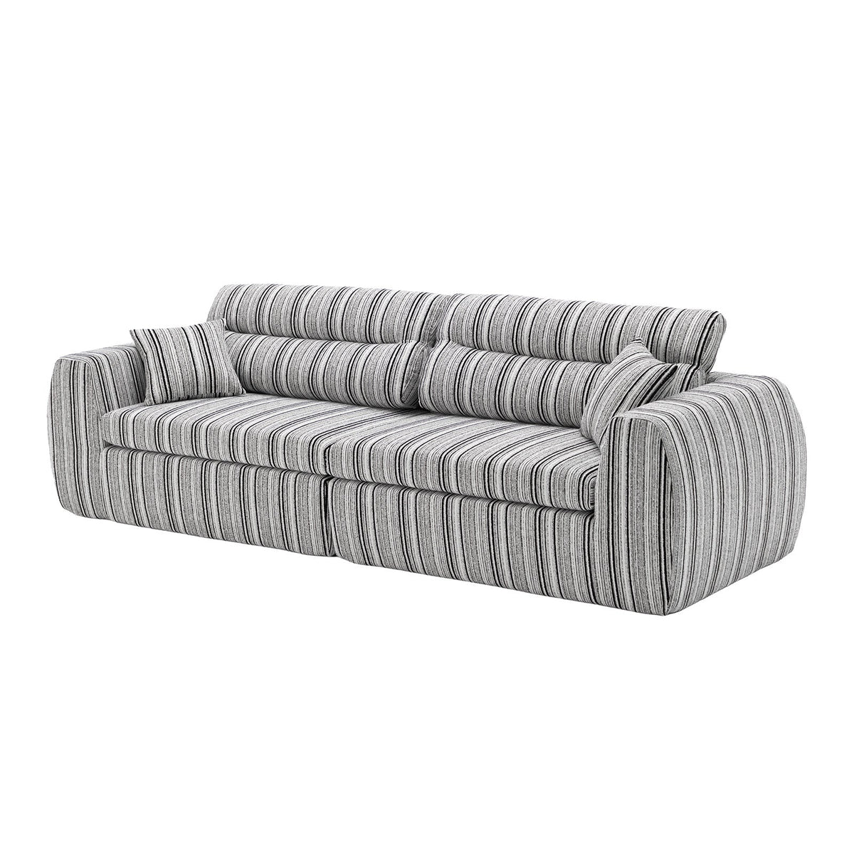 Woven Chenille Striped Compression Sofa