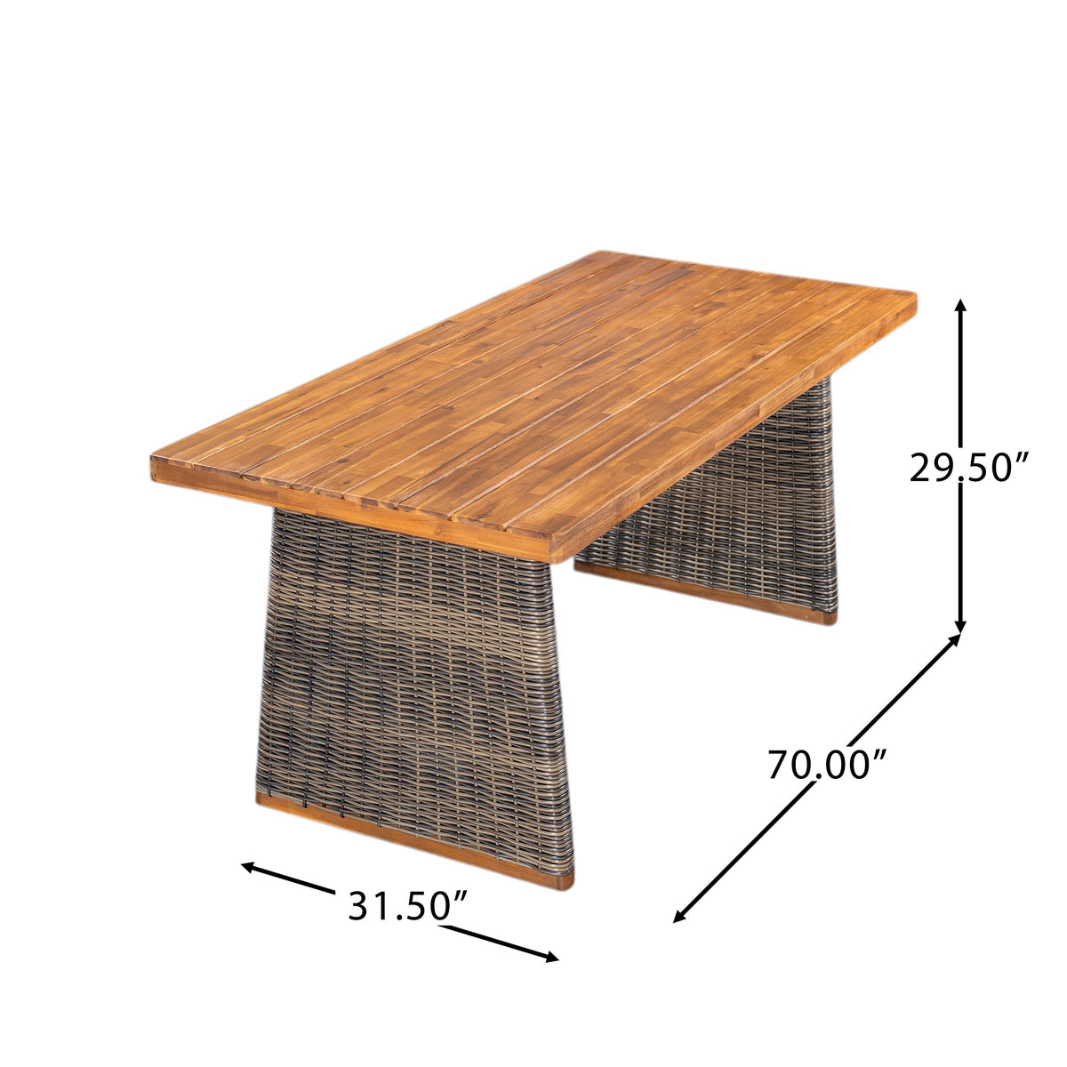 6 Pieces Outdoor Acacia Wood Dining Set