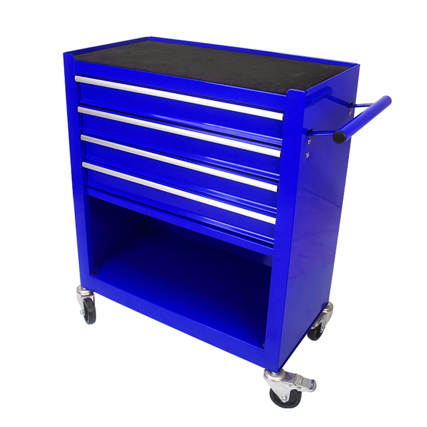4 Drawers Multifunctional Tool Cart With Wheels-Blue
