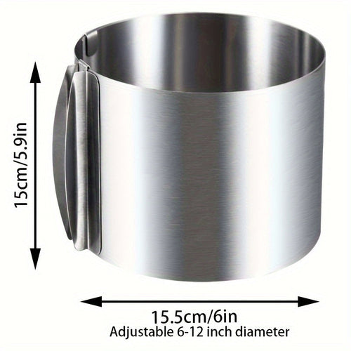 Expandable Stainless Steel Cake Ring Mold  Adjustable Baking Tool