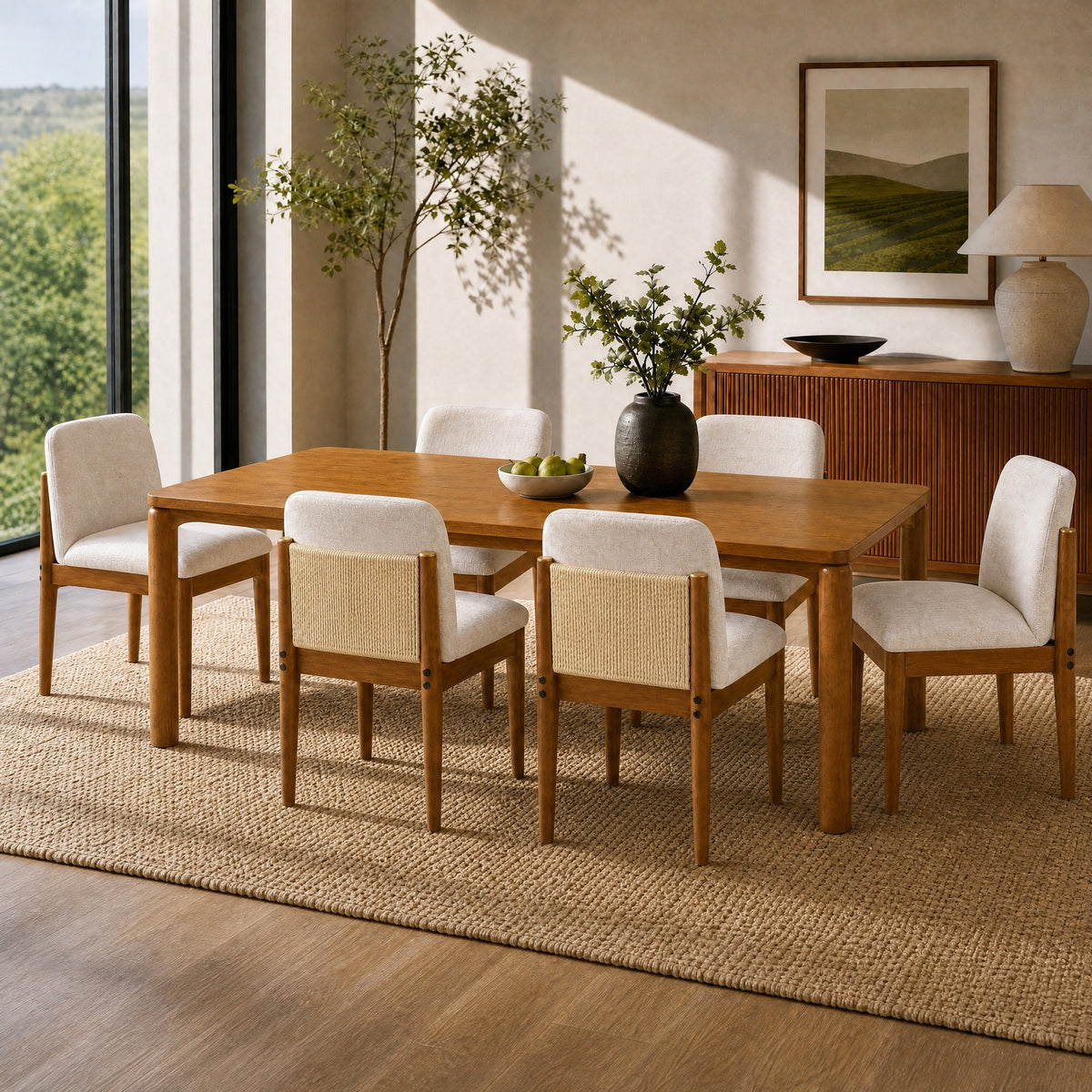 7-Piece Mid-Century Dining Set