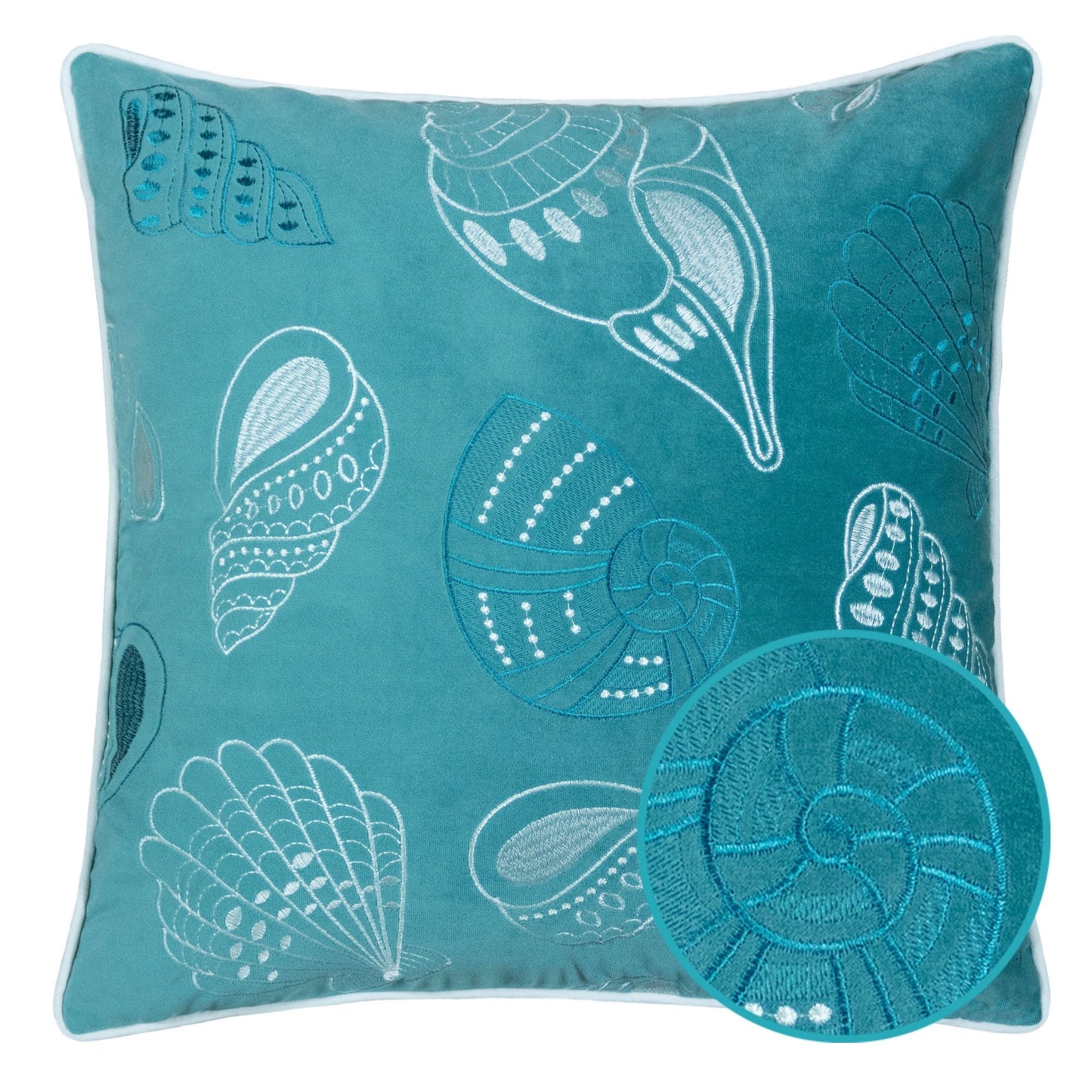 Blue and Spa Seashells Pillowcase