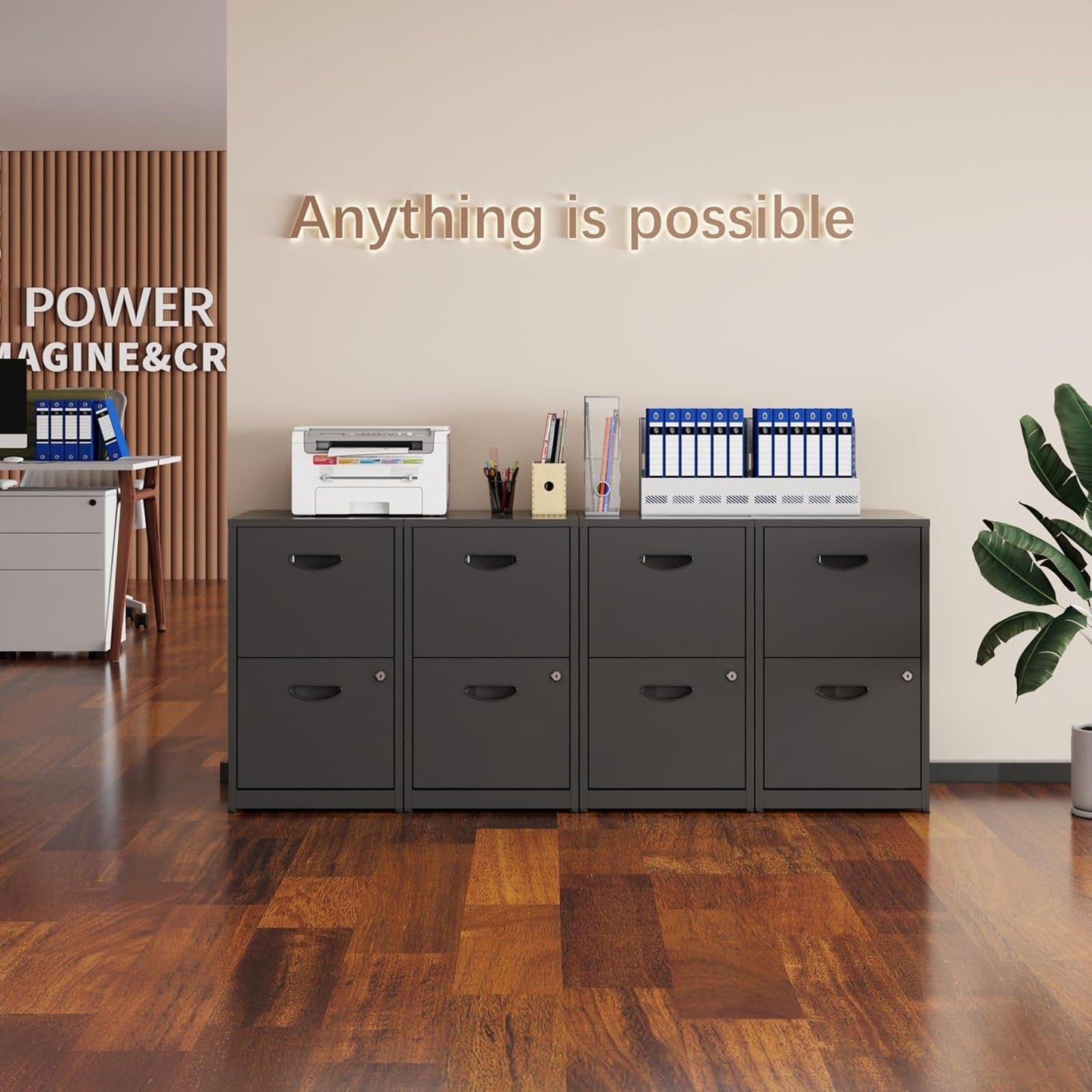 2 Drawer Filing Cabinet With Lock For Home Office Durable Vertical File Cabinet Storage