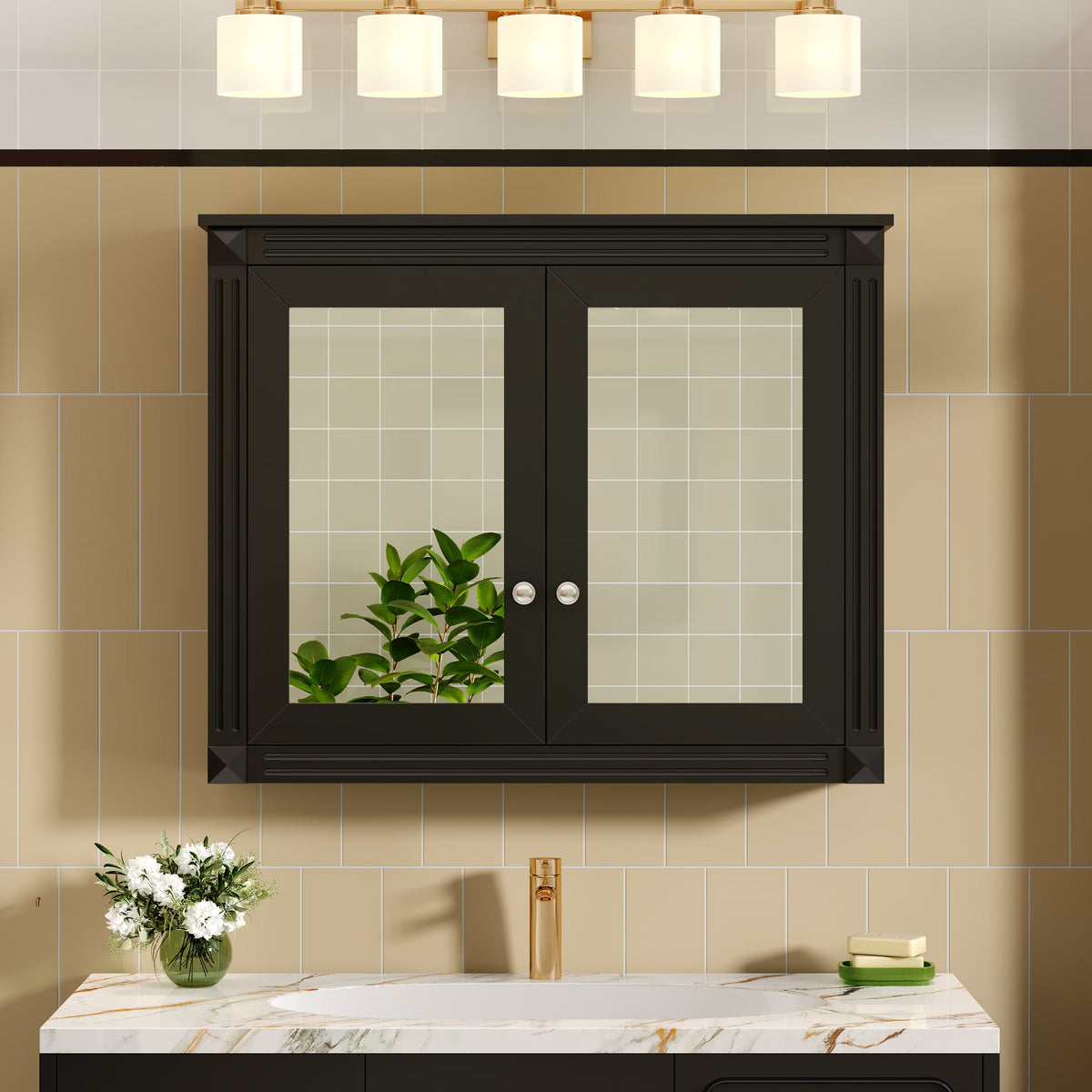36'' x 28'' Modern Medicine Cabinet with Mirrors