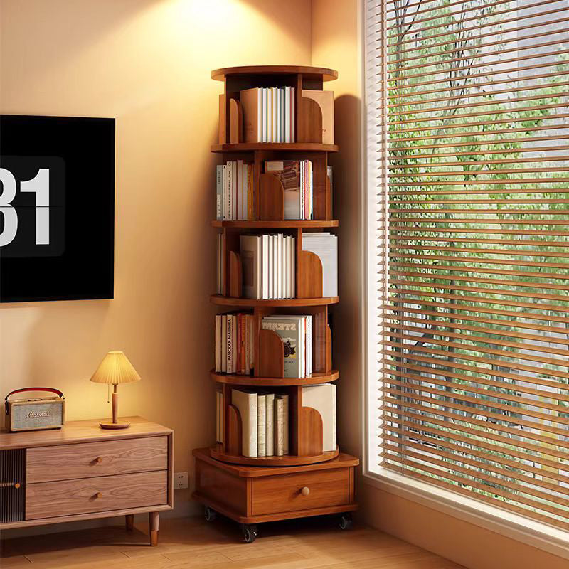 Upgraded Rotating Bookshelf - 360° Display Corner Rack