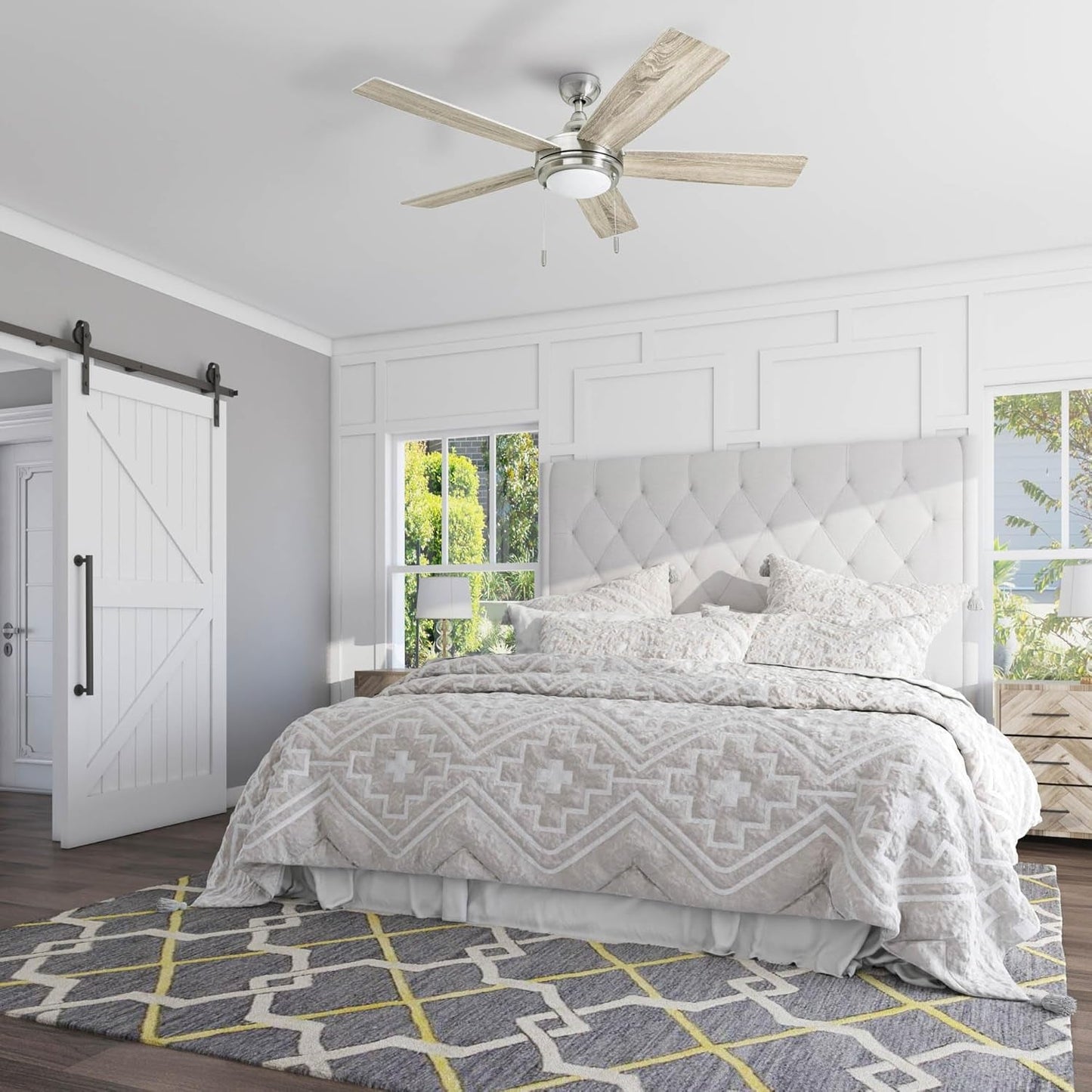 Ventnor 52 Inch Indoor Ceiling Fan LED Light For Rooms