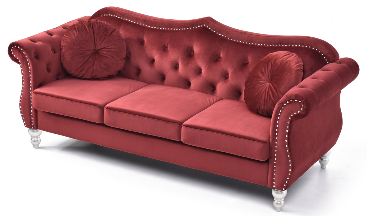 Hollywood G0669A-S Sofa in Burgundy