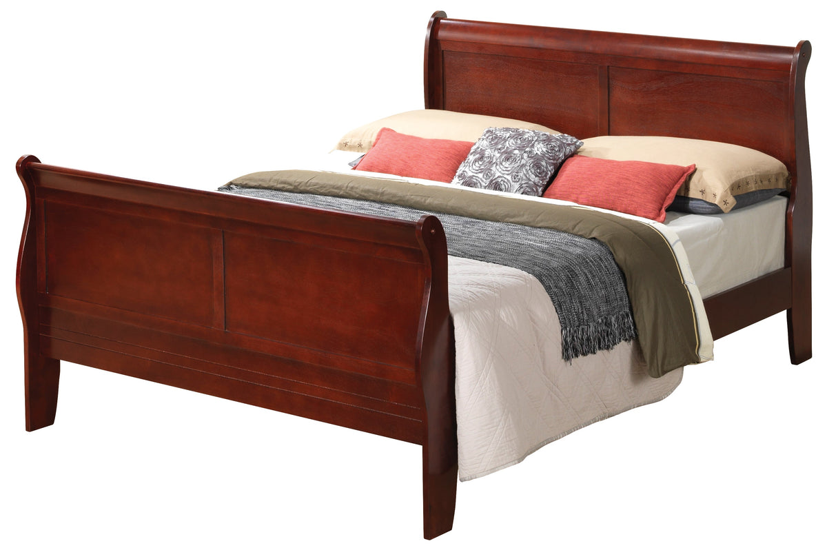 Elegant Cherry Queen Bed Frame