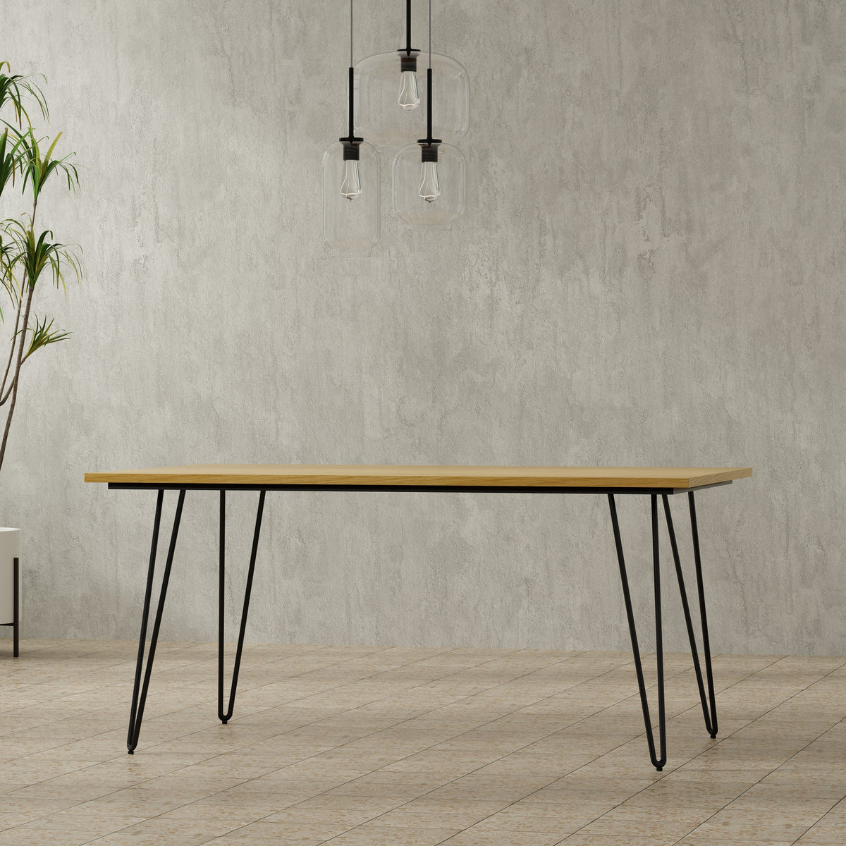 Hunter Dining Table in Brown and Light Brown