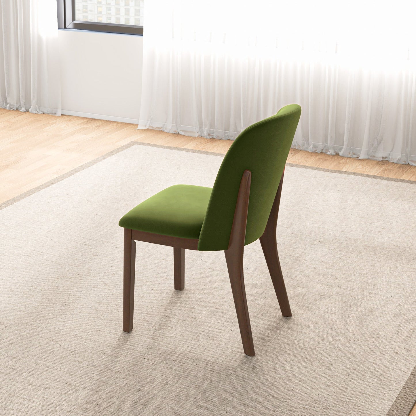 Kaitlyn Mid-Century Modern Dining Chair Set of 2