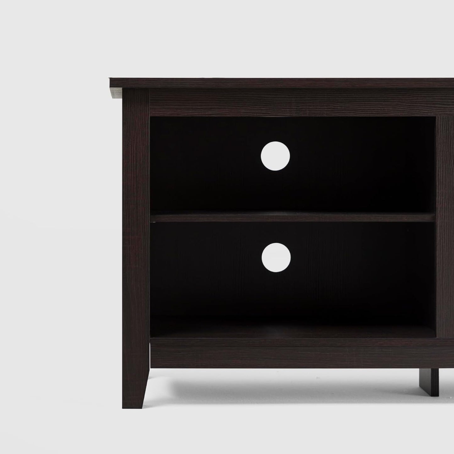 70 Inch TV Stand Espresso Finish With Adjustable Shelves
