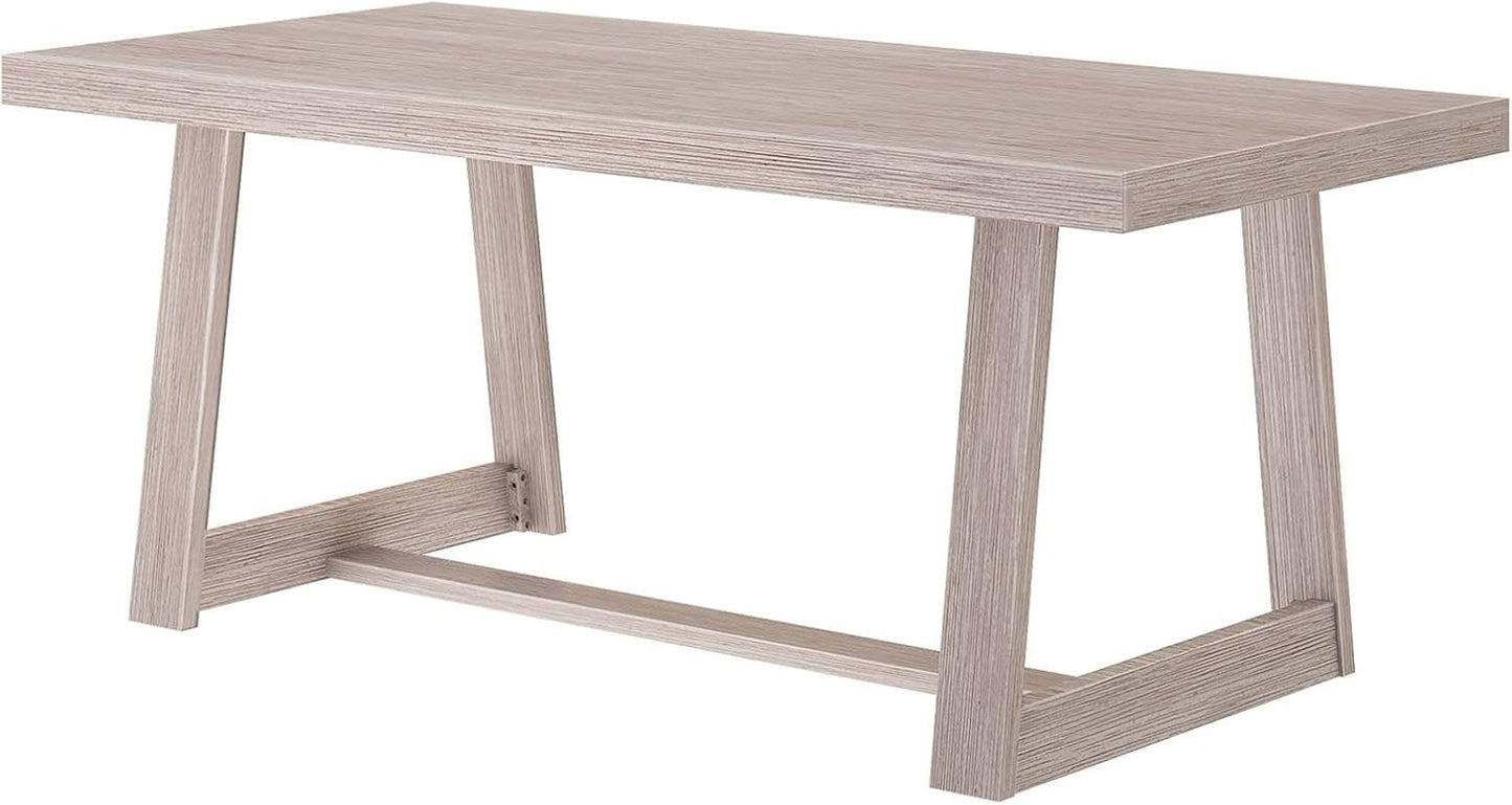 72 Inch Farmhouse Solid Wood Dining Table Rectangular Kitchen Table