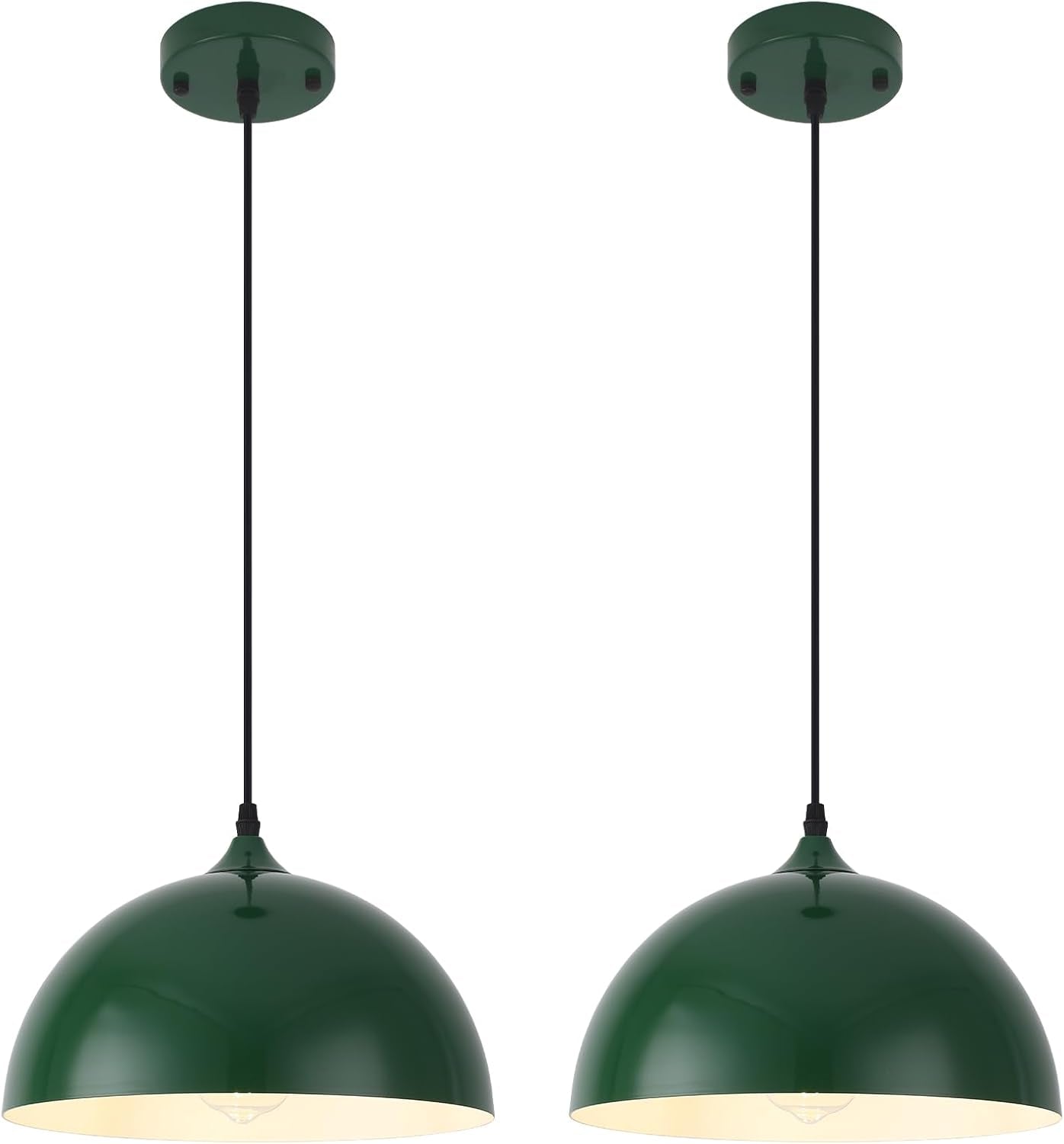2 Farmhouse Dome Pendant Lights