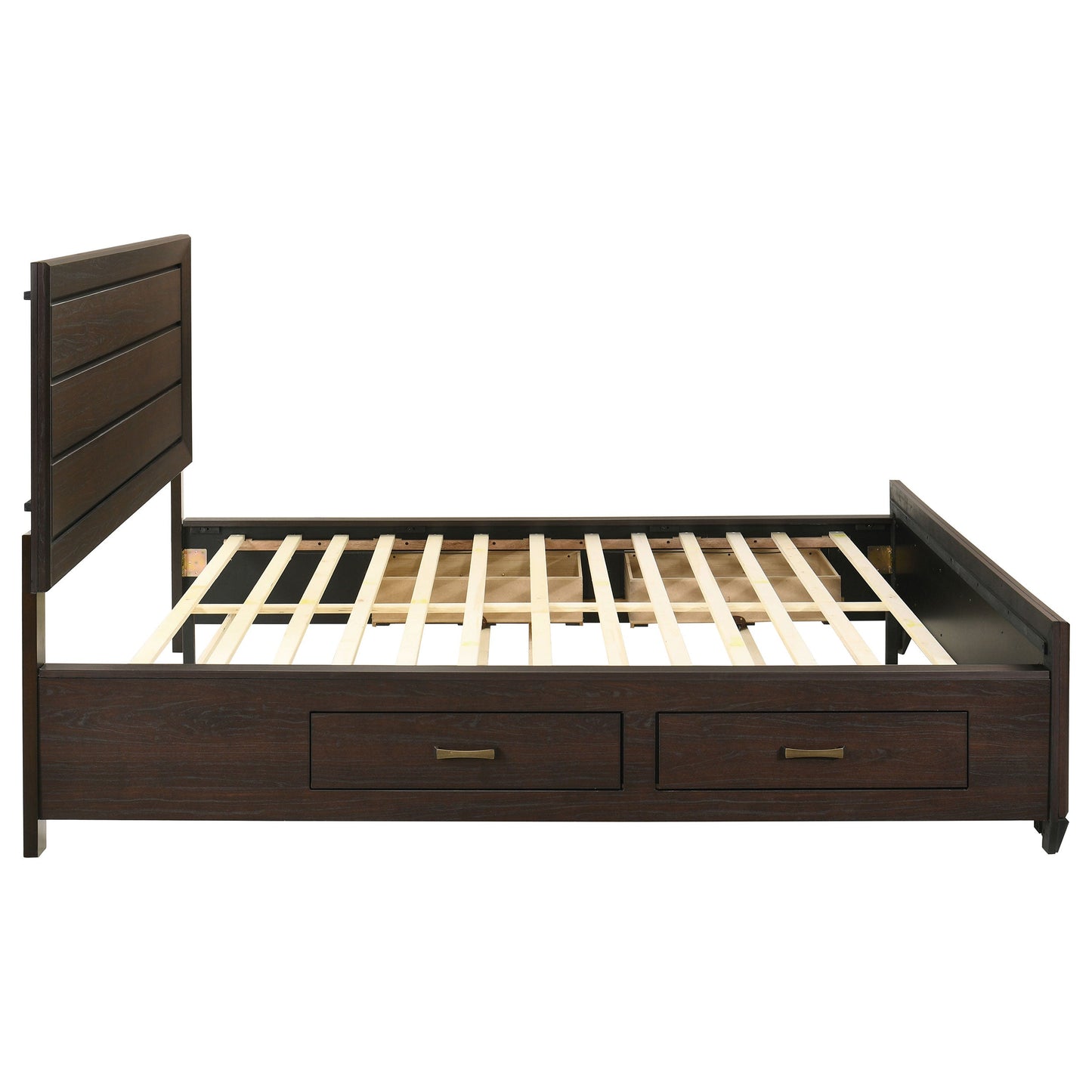 Holmgren Dark Cocoa Eastern King Storage Panel Bed