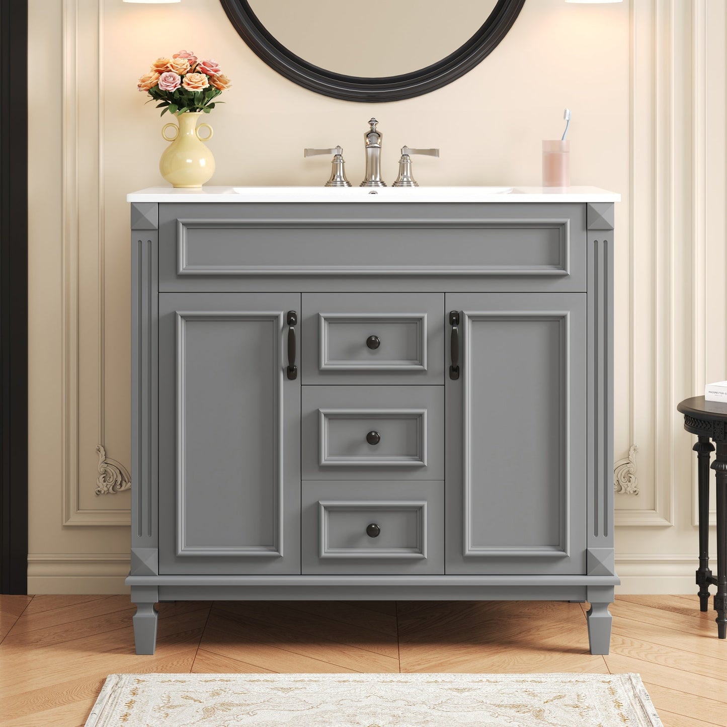 36" Bathroom Vanity with Top Sink