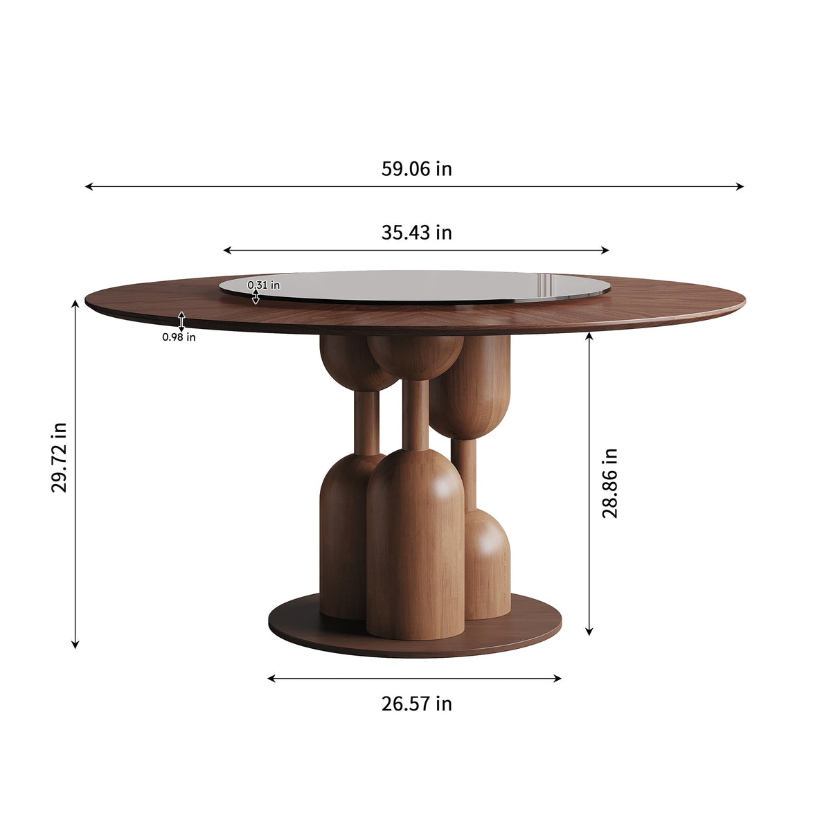 59-Inch Dining Table
