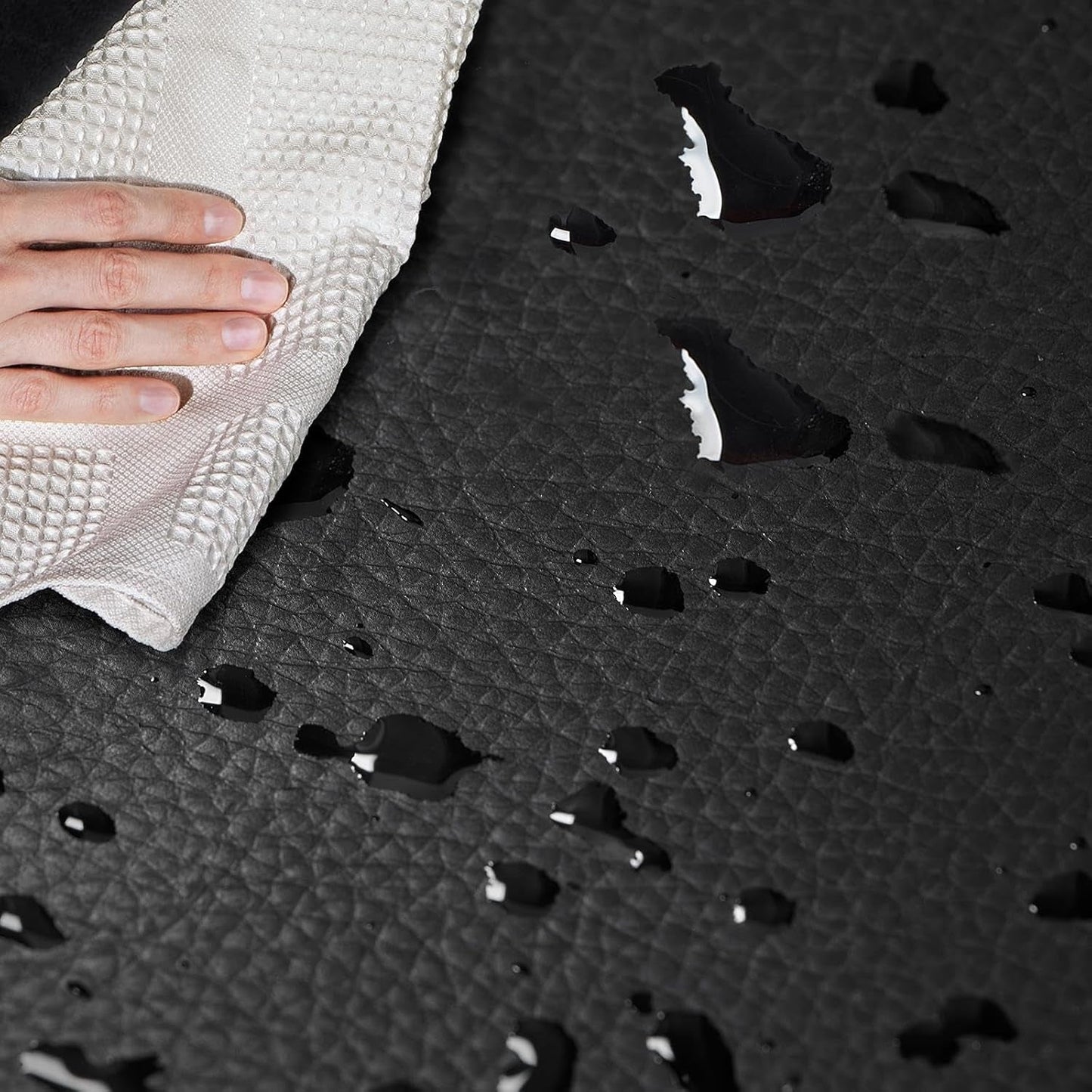 Armless Ergonomic Office Chair Black PU Leather Swivel