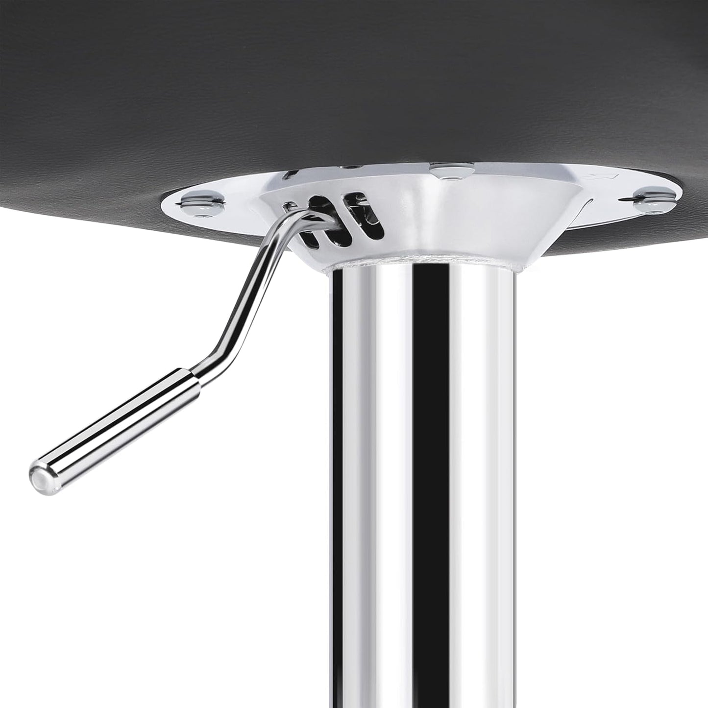 Adjustable Bar Stools Set Of 2 In Black PU Leather