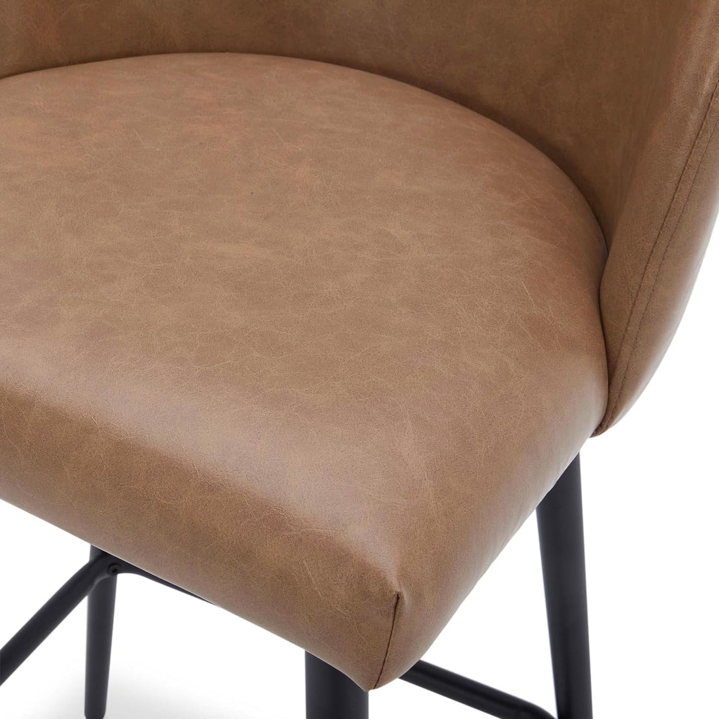 Counter Height Bar Stools 3 Saddle Brown 360 Degree Swivel