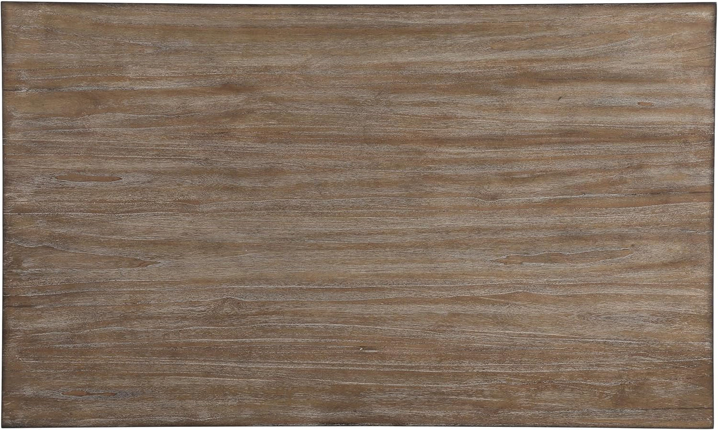 Seven Piece Rectangular Dining Table Set Two Tone Finish