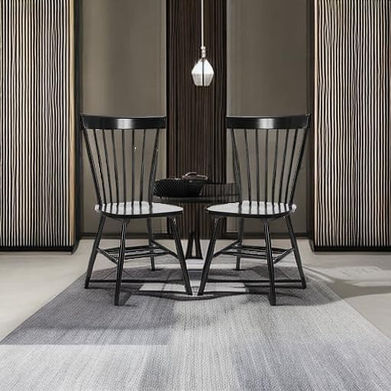 Parker Spindle Windsor Dining Chair Set Of 2 Black 17 Inch