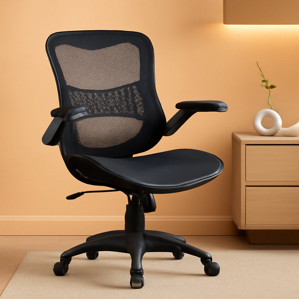 Riley Ventilated Manager's Office Desk Chair With Black Mesh