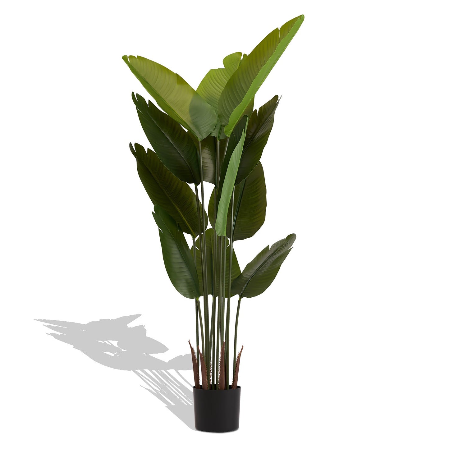 Artificial Bird of Paradise Plant - 5.2ft Tall Faux Tropical Palm Tree