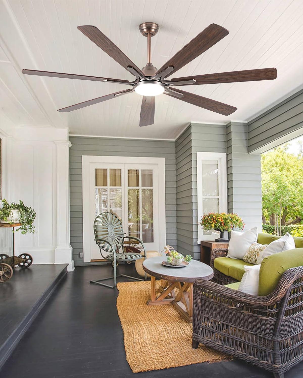 72 Inch Oil Rubbed Bronze Smart Outdoor Ceiling Fan