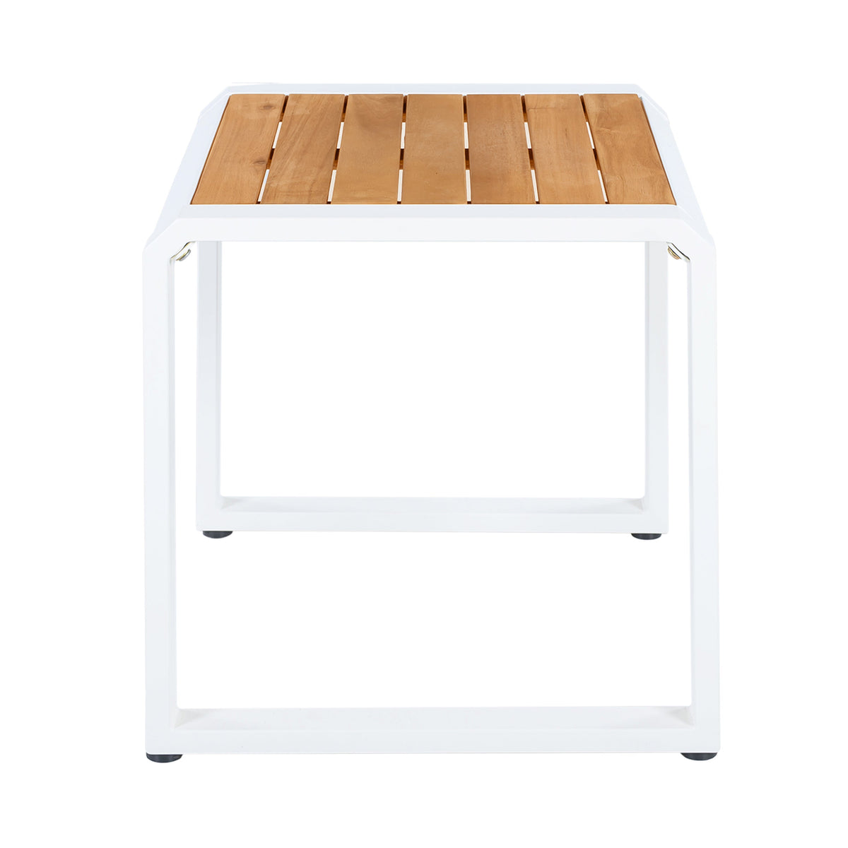 Outdoor Side Table with Teak Wood Top